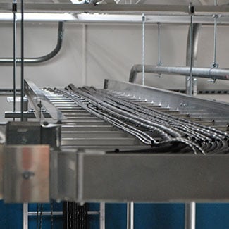 Electrical work at Metalspun.